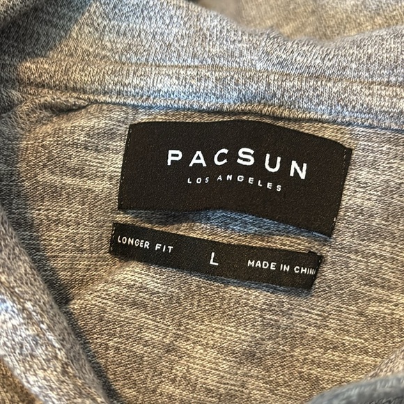 PacSun women’s gray longer fit hoodie sweatshirt size large - Picture 8 of 9